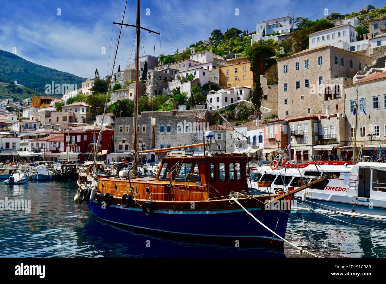 Hydra Griechenland - Smartphone-aufgenommenes Stockfoto