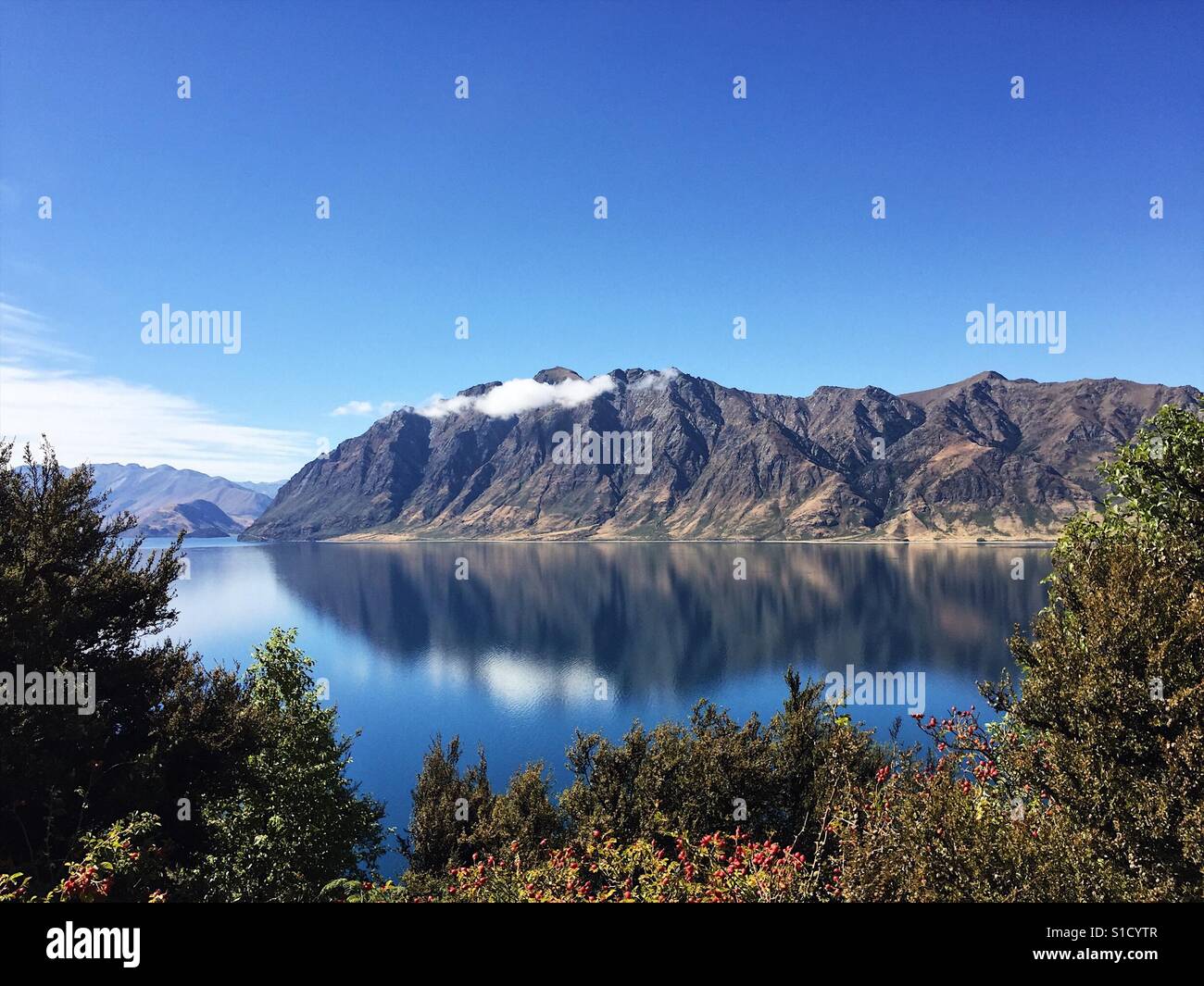 Lake Hawea - Neuseeland Stockfoto