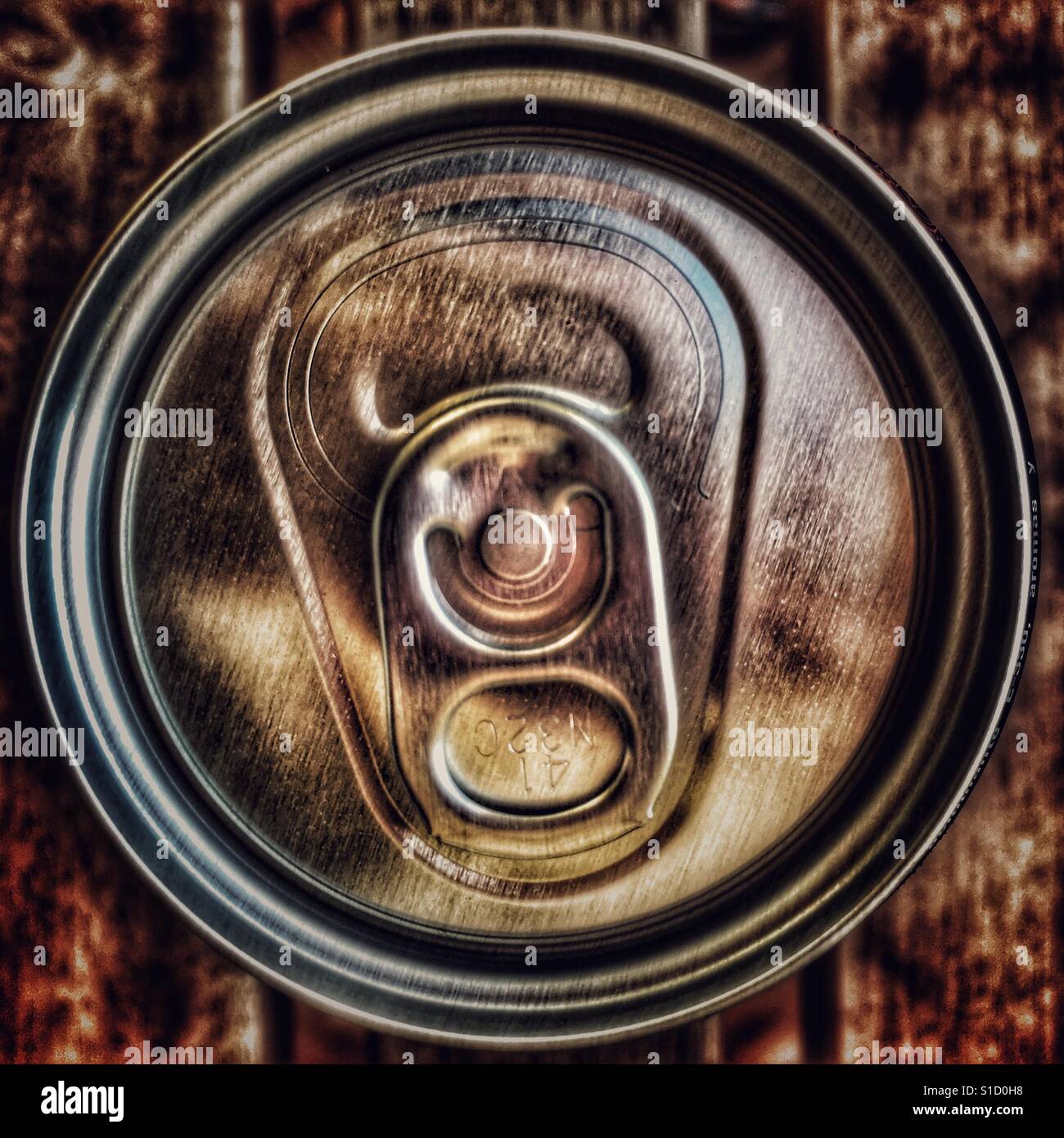 Oben auf ein Getränk kann - Smartphone-aufgenommenes Stockfoto