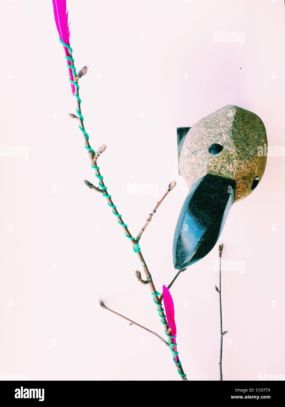 Frühling Ostern Inspiration, Stimmung, weichen Farben, Vögel Stockfoto