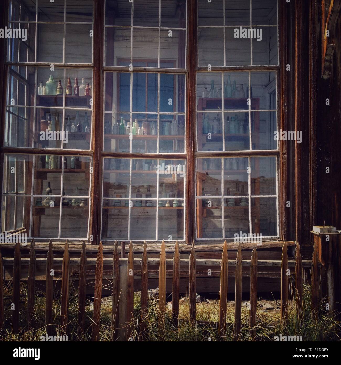 Bodie State Historical Park in der Nähe von Mono Lake in Kalifornien. - Smartphone-aufgenommenes Stockfoto
