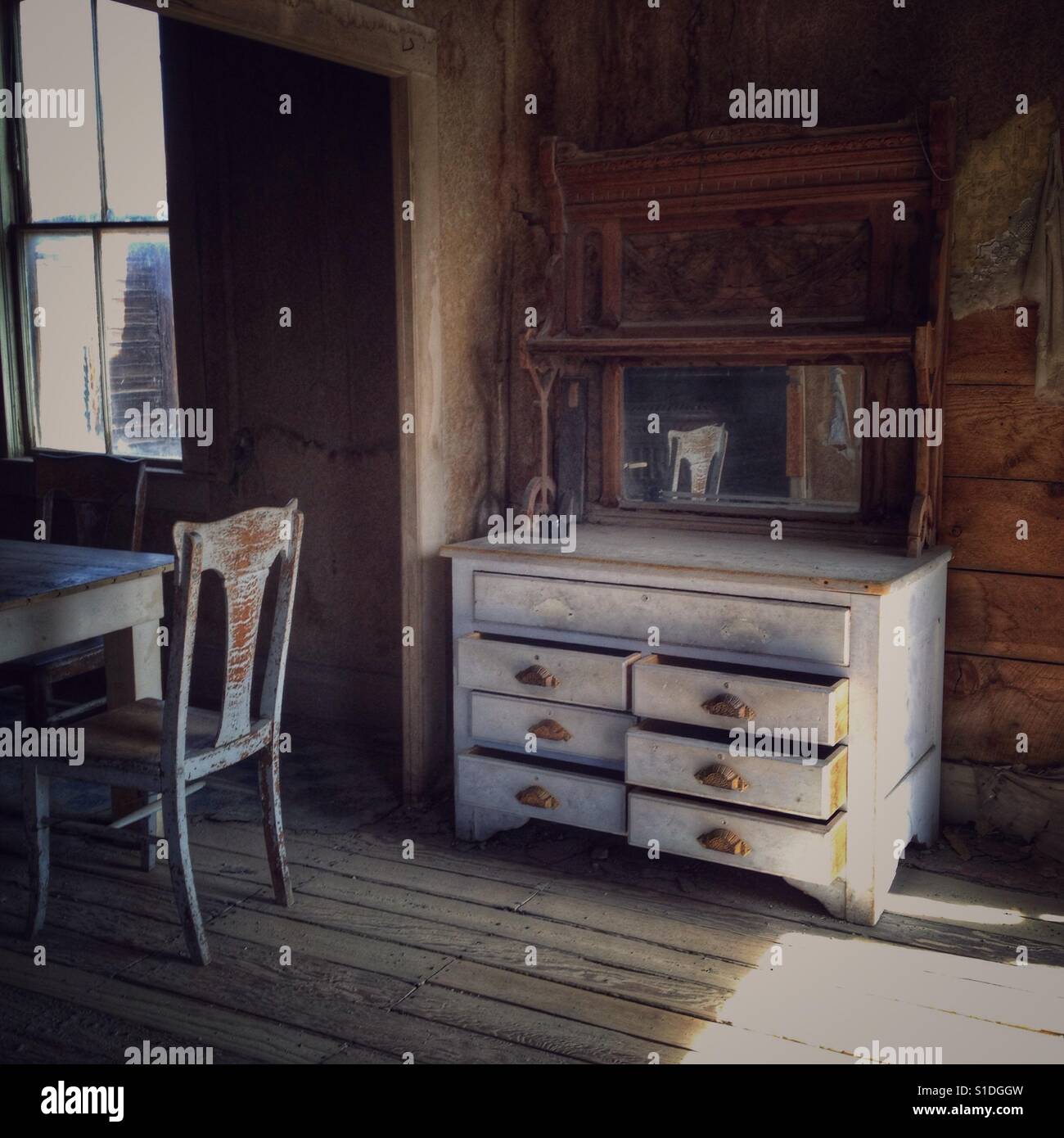 Bodie State Historical Park in der Nähe von Mono Lake in Kalifornien. - Smartphone-aufgenommenes Stockfoto