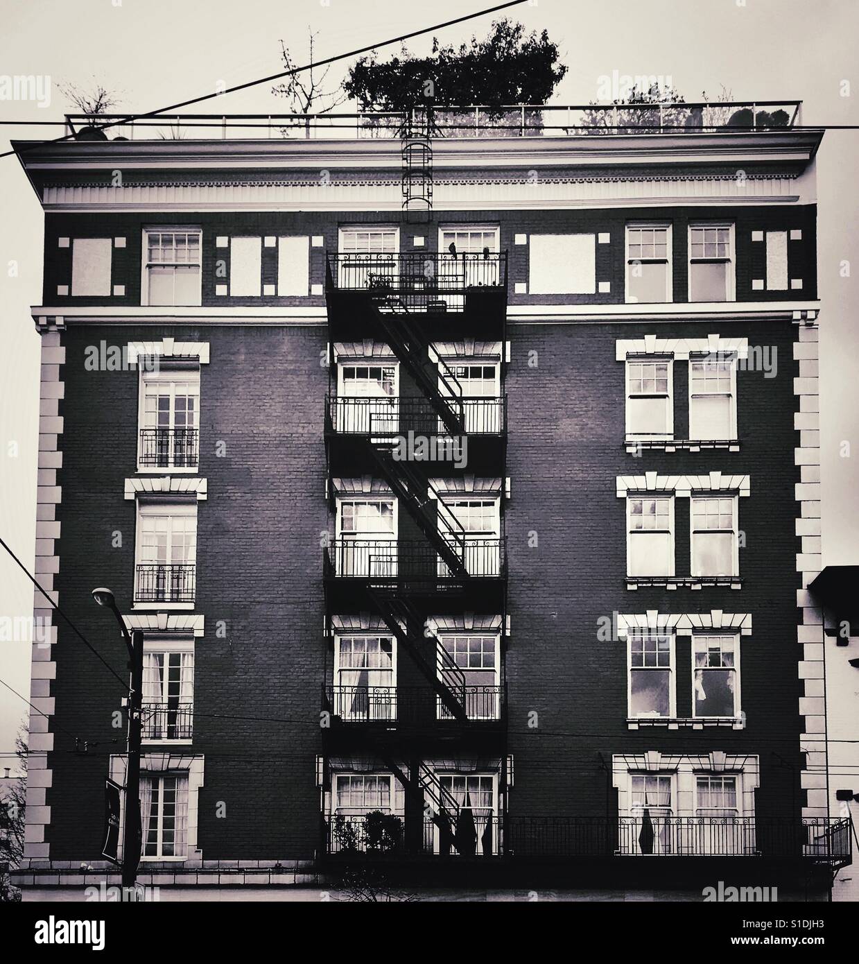 Einem denkmalgeschützten Gebäude in Vancouver, im Jahre 1912 erbaut. Stockfoto