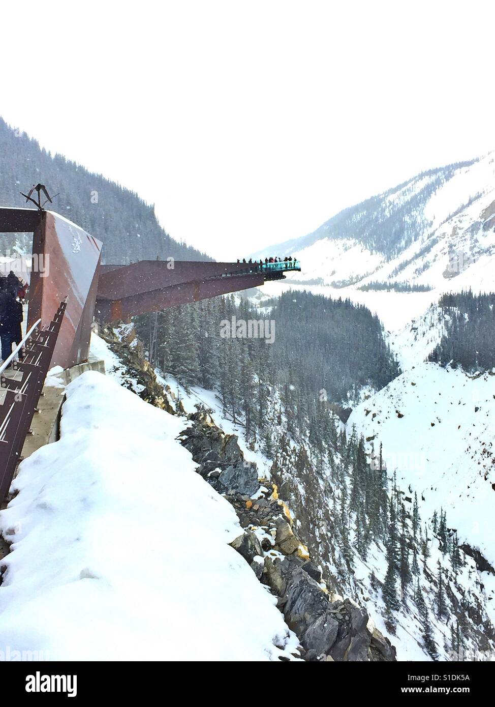 Gletscher Skywalk, Jasper Nationalpark, Kanada Stockfoto