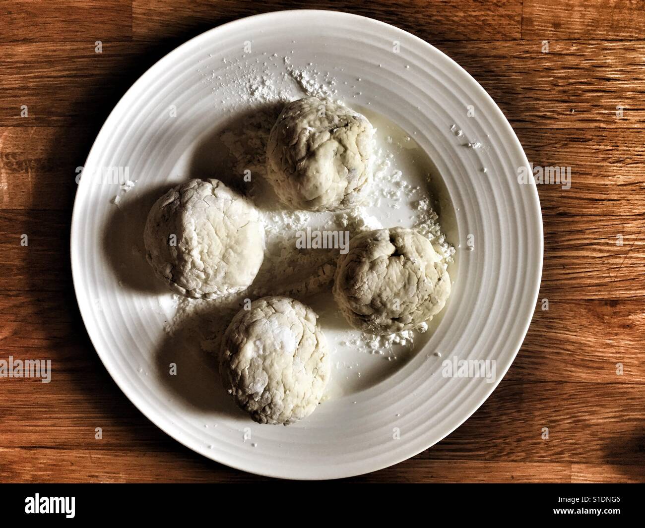 Talg-Knödel - Smartphone-aufgenommenes Stockfoto
