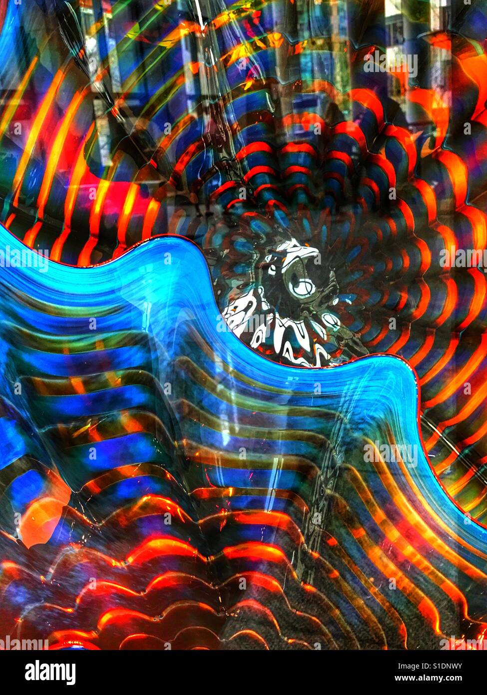 Abstrakte Kunstglas Stockfoto
