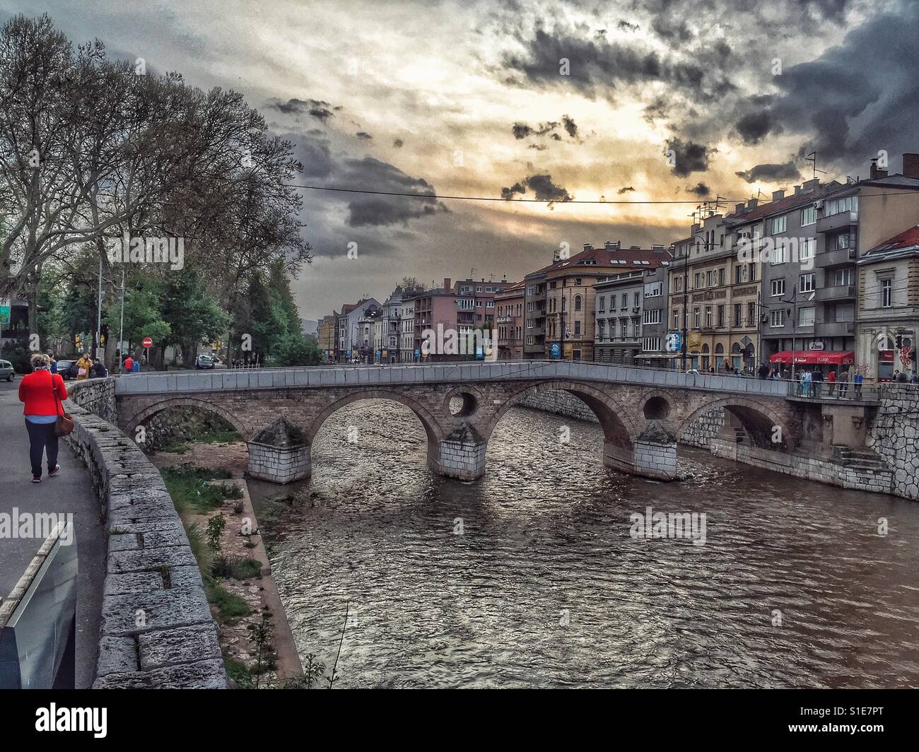 Latein-Brücke, Sarajevo Stockfoto