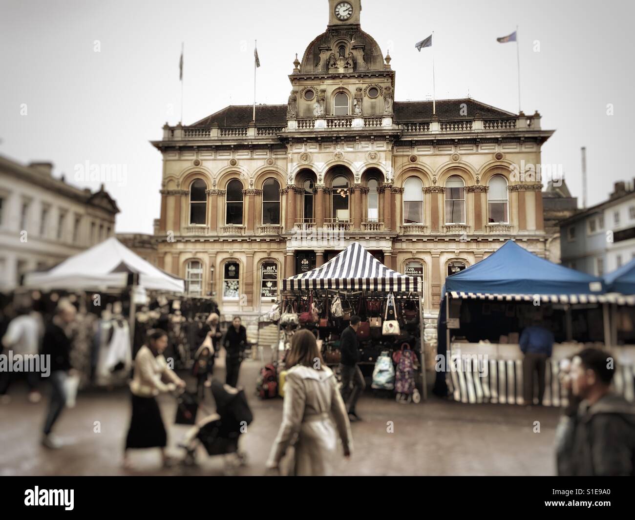 Rathaus und Markt Ipswich Suffolk UK Stockfoto