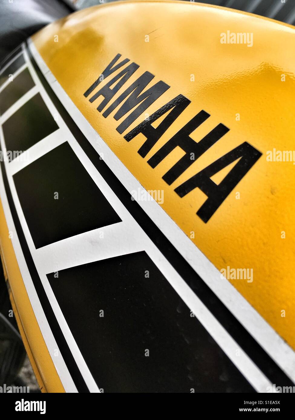 Klassisches Motorrad Yamaha Stockfoto