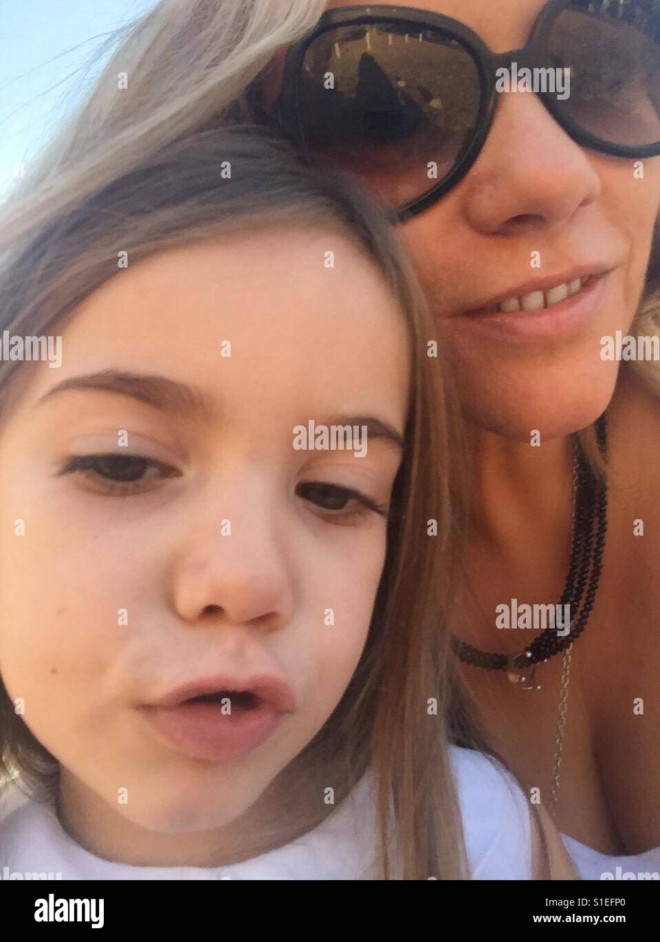 Mama mit Tochter Stockfoto