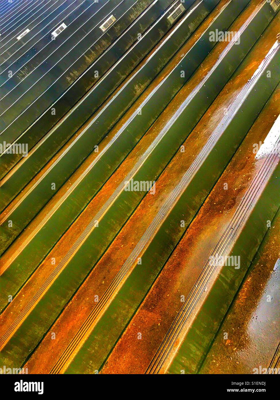 Langen Flug der Treppe - Smartphone-aufgenommenes Stockfoto