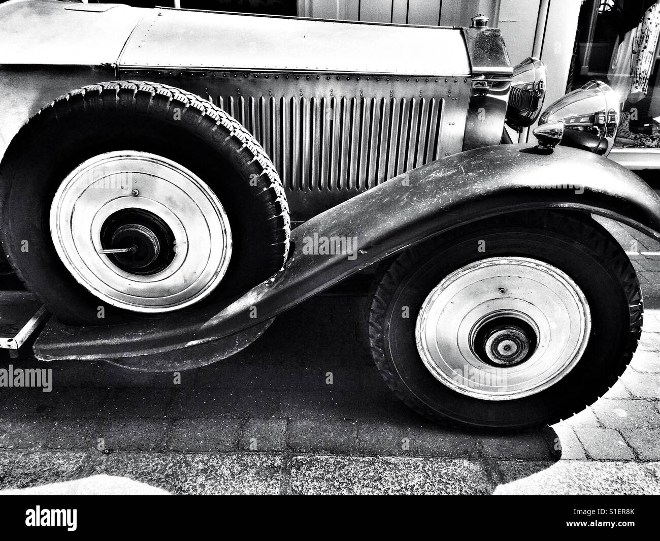 Rolls-Royce Oldtimer - Smartphone-aufgenommenes Stockfoto