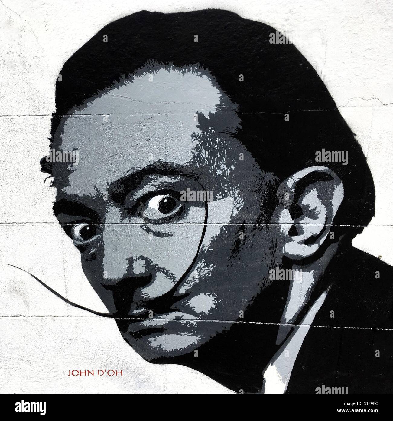 Street-art - Smartphone-aufgenommenes Stockfoto