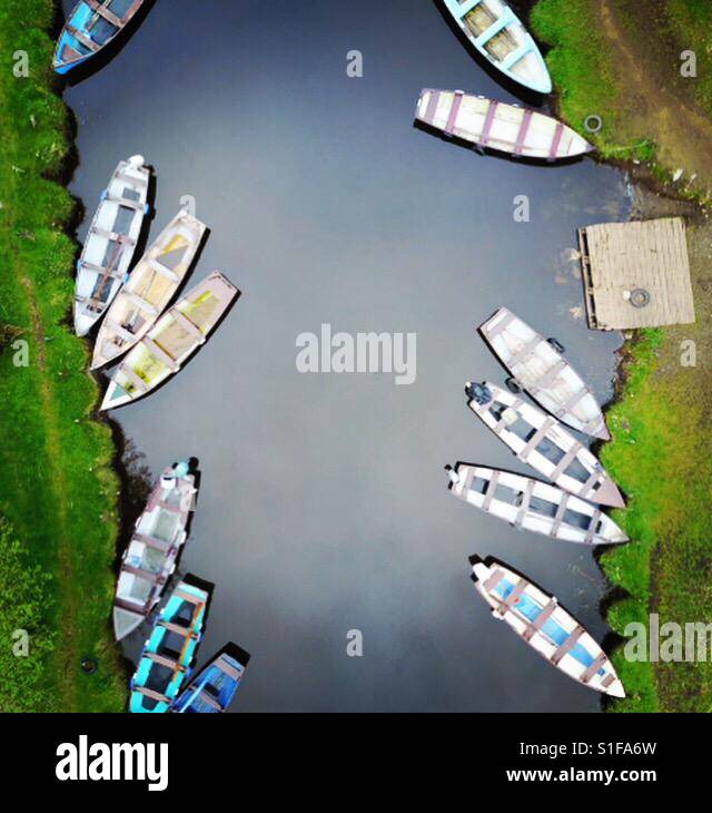 Ruderboote in Kerry Stockfoto