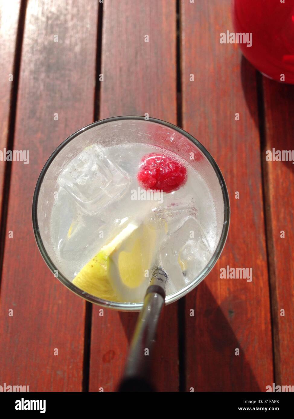 Soda Himbeer Zitrone Stockfoto