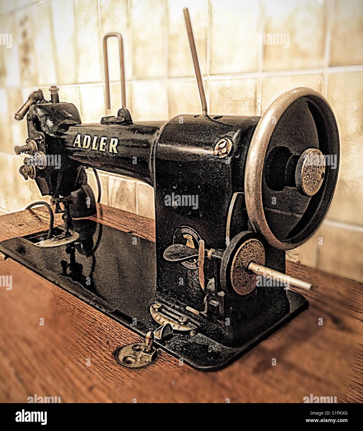 Nähmaschine-Geschichte! Stockfotografie - Alamy