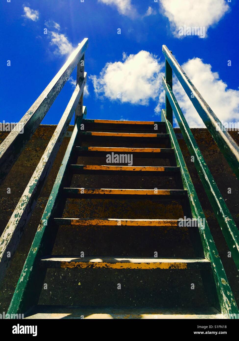 Treppen steigen Stockfoto