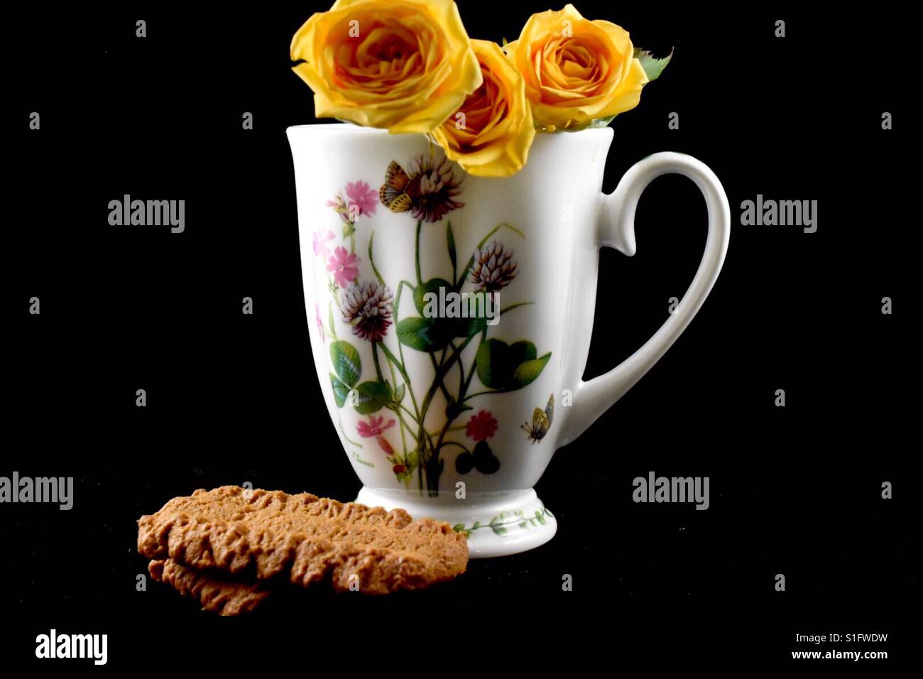 Morgen, Frühstück, Kaffee, Stillleben - Smartphone-aufgenommenes Stockfoto