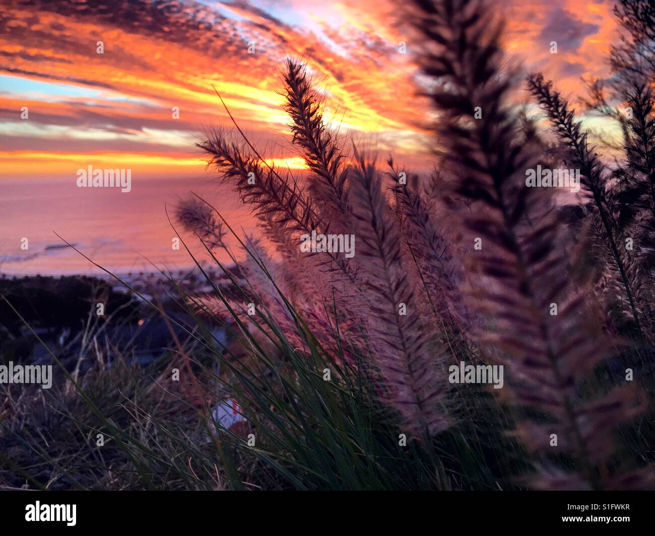 Der Himmel wurde in Brand gesetzt, und eine Sekunde später herausstellte zu Asche Stockfoto