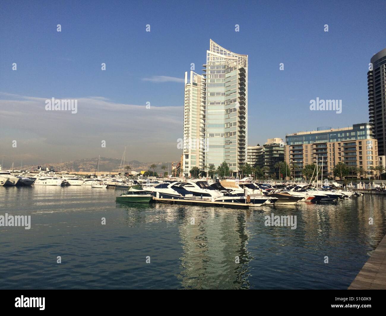 Zaitunay Bay. In Beirut, Libanon Stockfoto