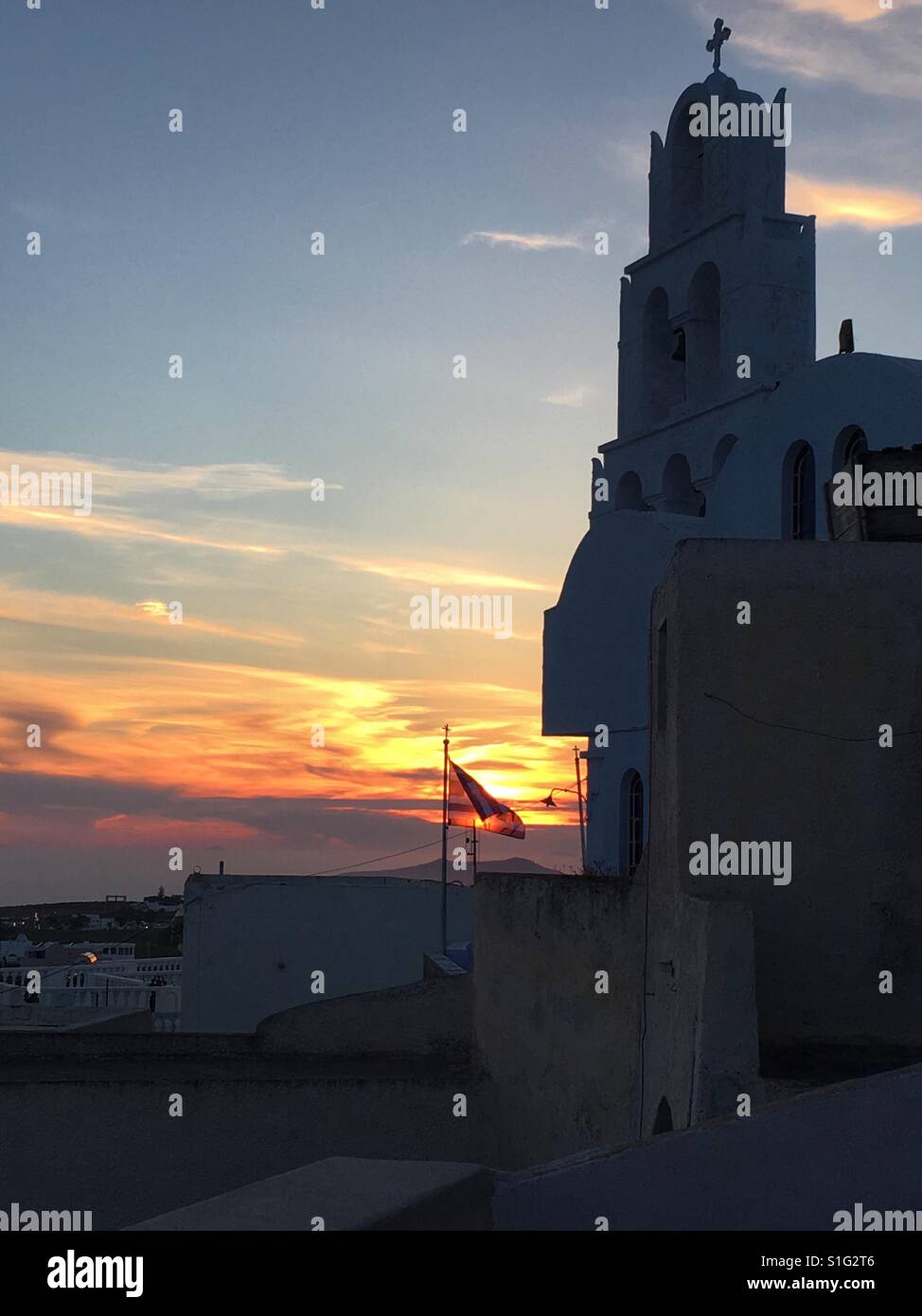 Pyrgos, Santorin Stockfoto