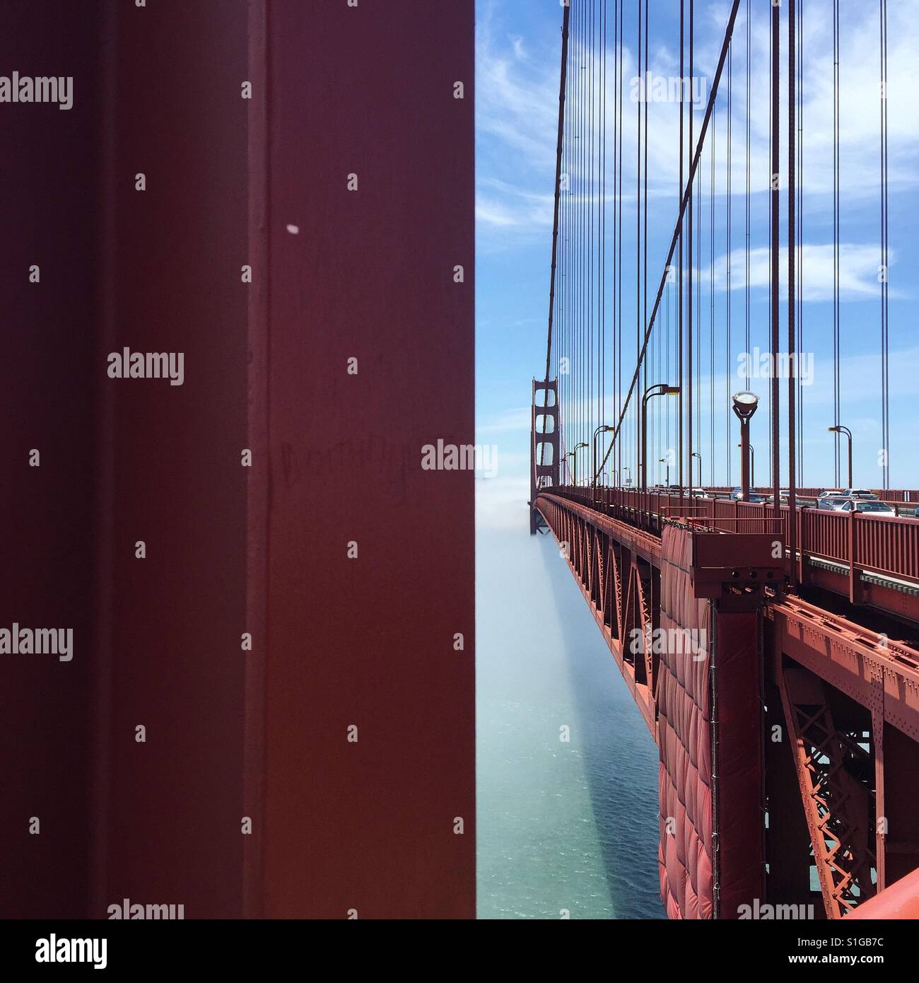 San Francisco Golden Gate Bridge im Mittag Stockfoto