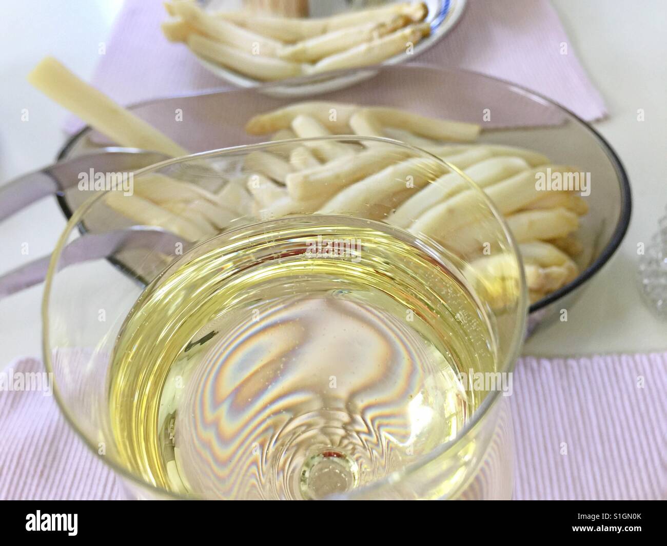 Zeit für Spargel! Stockfoto