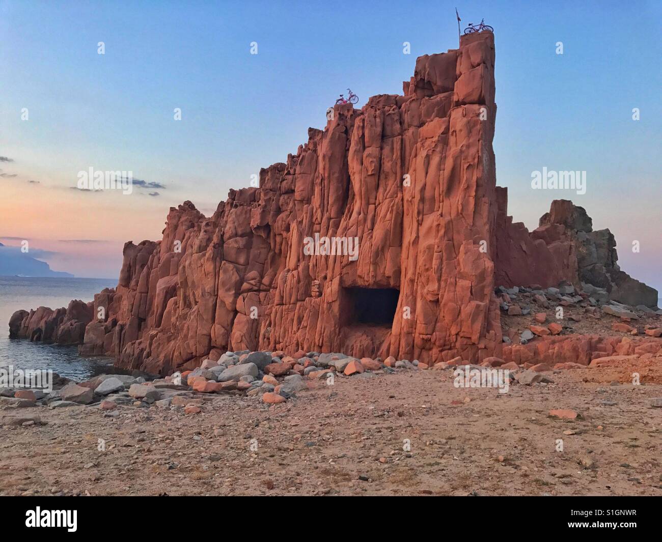 Rocce Rosse Arbatax Sardenia Stockfoto