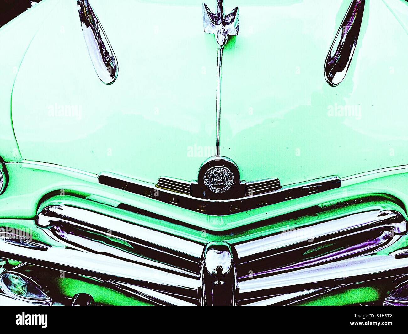 50er Jahre klassische Vauxhall Velox - Smartphone-aufgenommenes Stockfoto