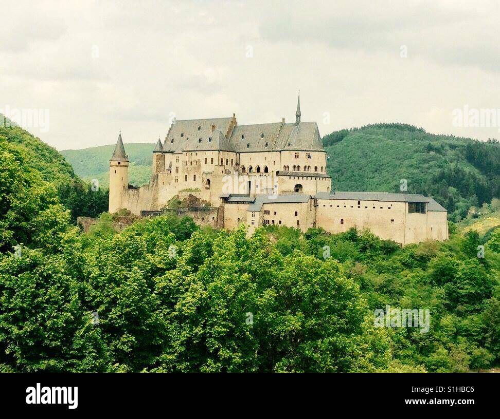 Burg Vianden, Luxemburg Stockfoto