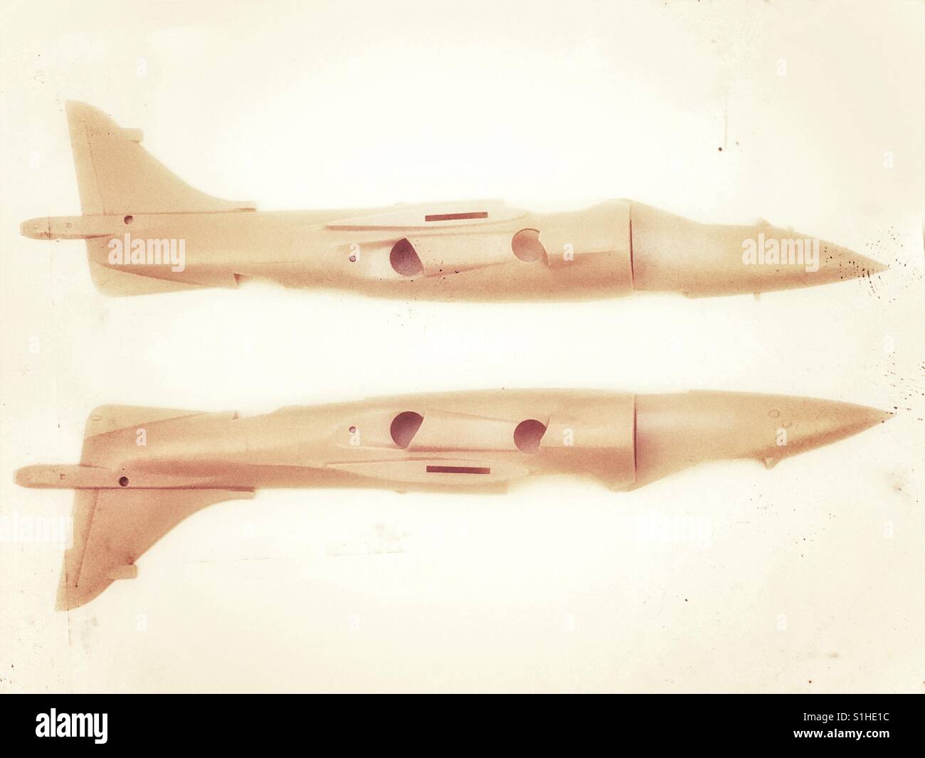 Harrier Jump Jet Scale Modell - Smartphone-aufgenommenes Stockfoto