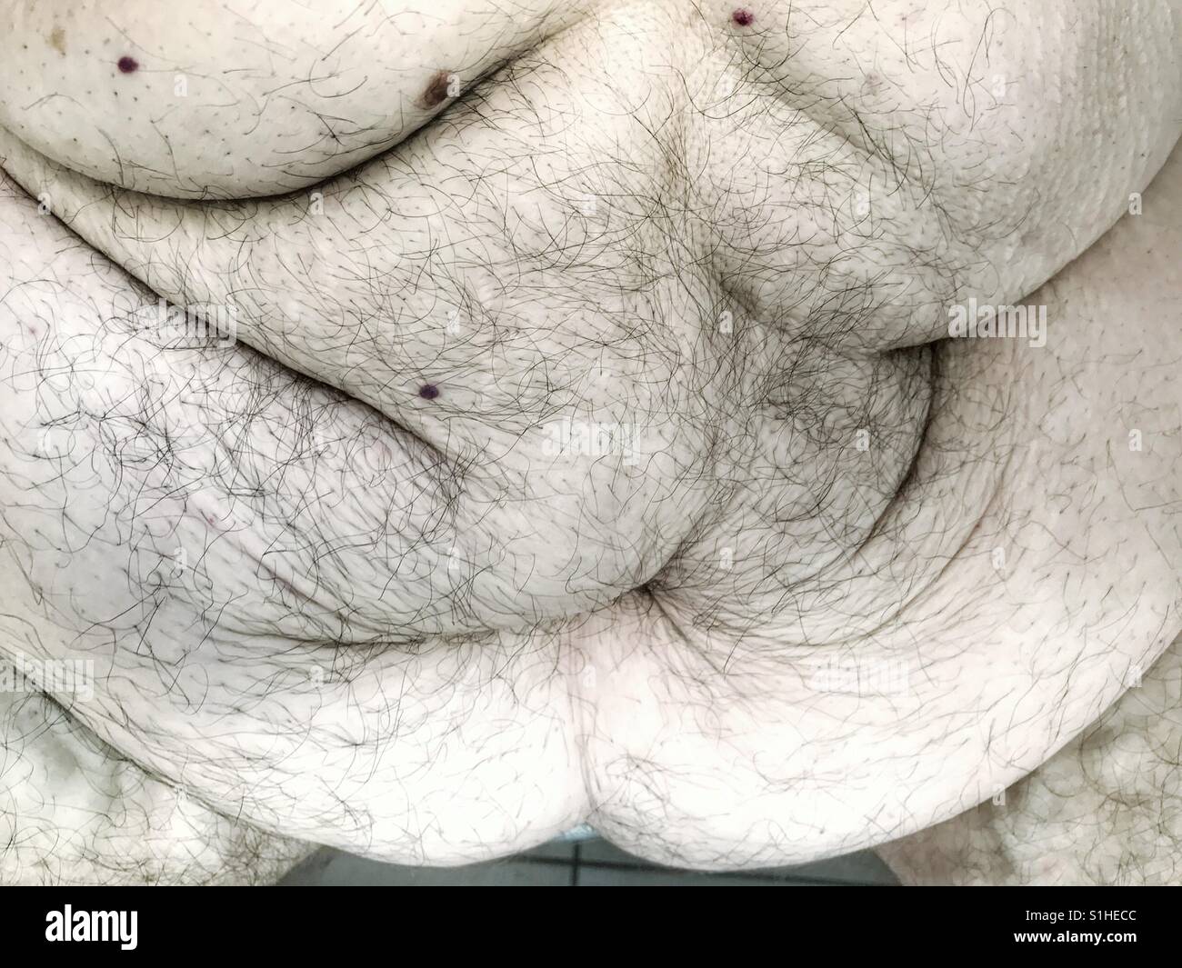 Übergewichtige Menschen Bauch Stockfoto