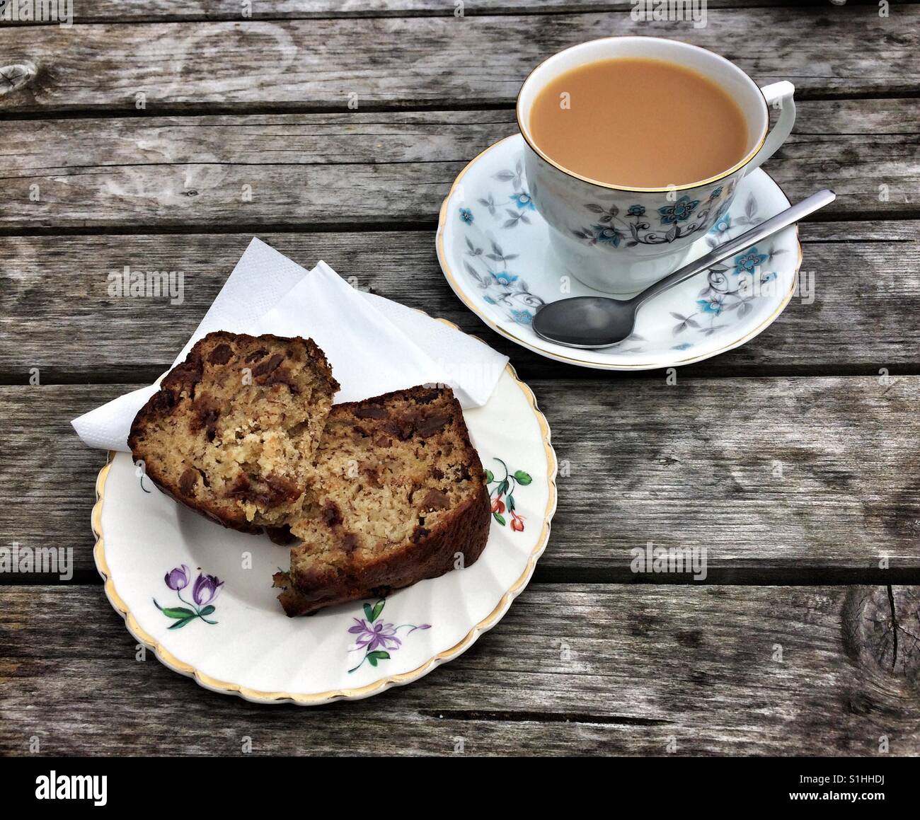 Tee und Kuchen Stockfoto