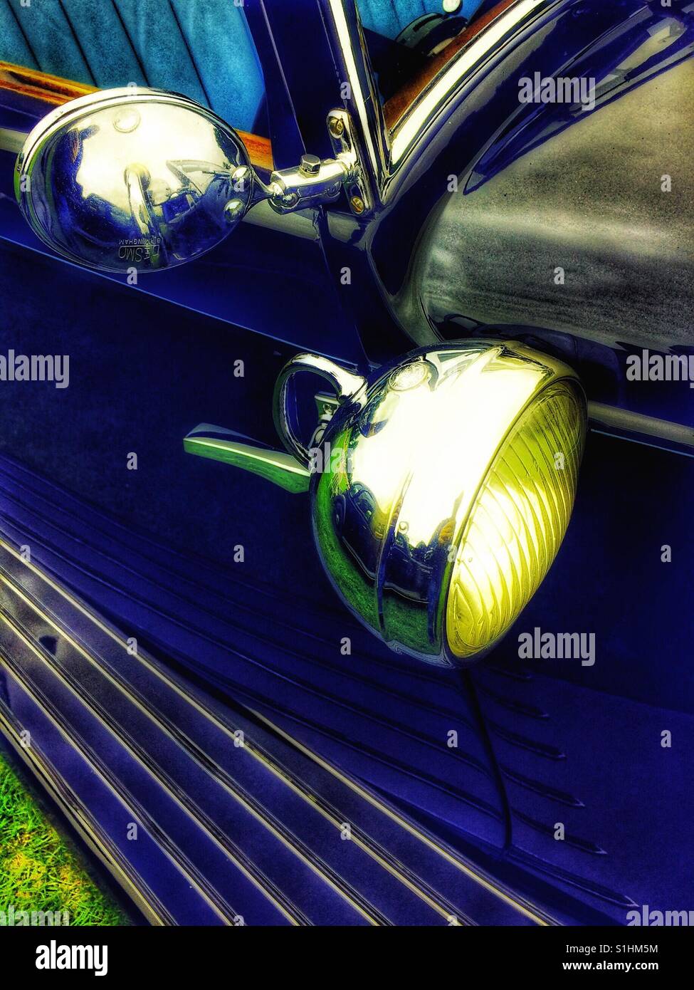 Oldtimer-detail - Smartphone-aufgenommenes Stockfoto
