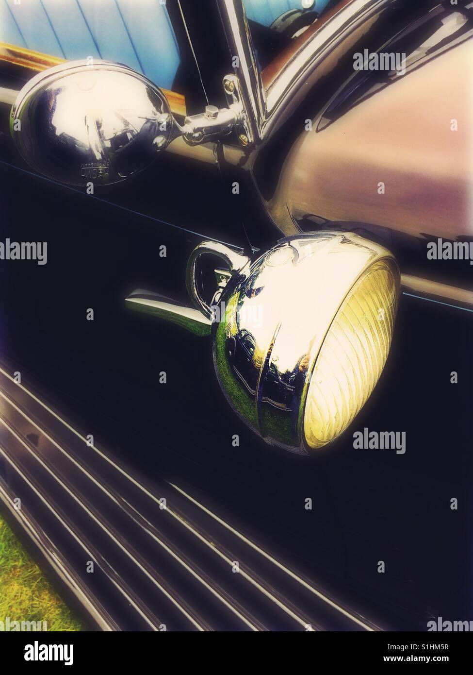 Oldtimer-Beleuchtung - Smartphone-aufgenommenes Stockfoto