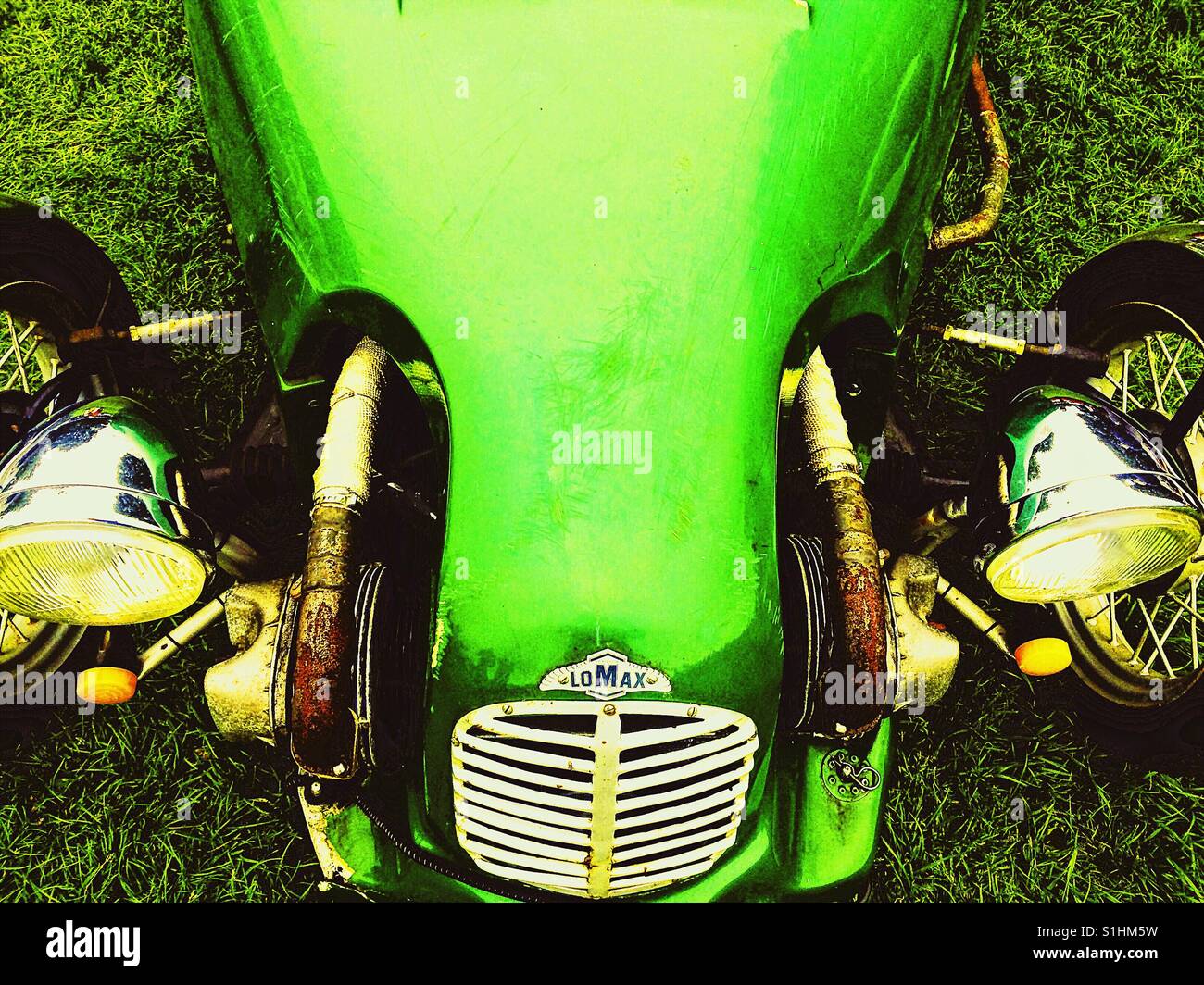 Lomax Installationssatzauto - Smartphone-aufgenommenes Stockfoto