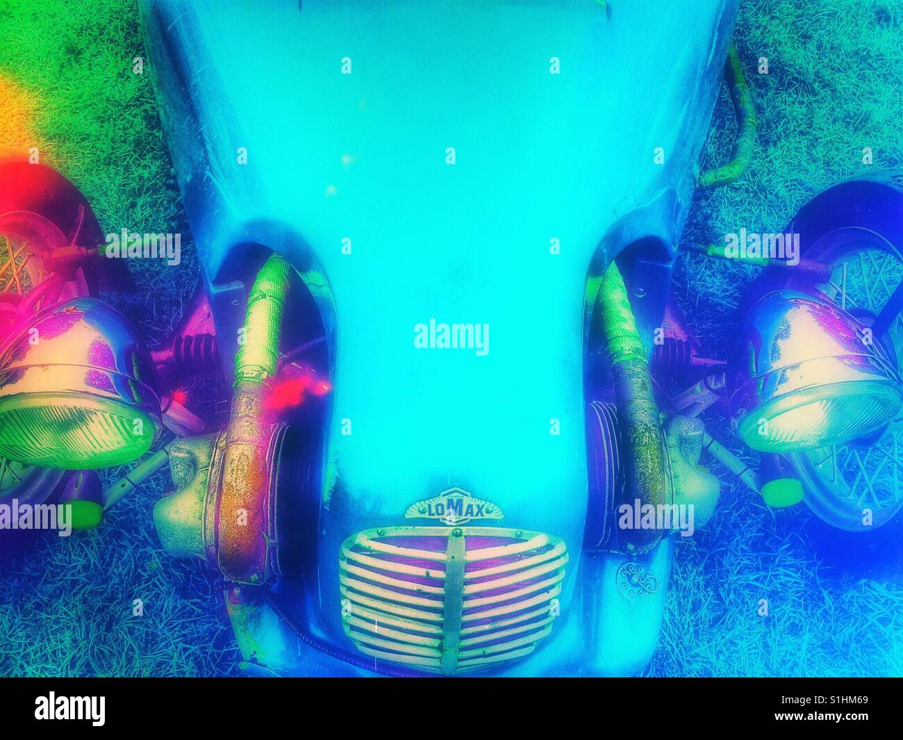 Lomax Installationssatzauto - Smartphone-aufgenommenes Stockfoto