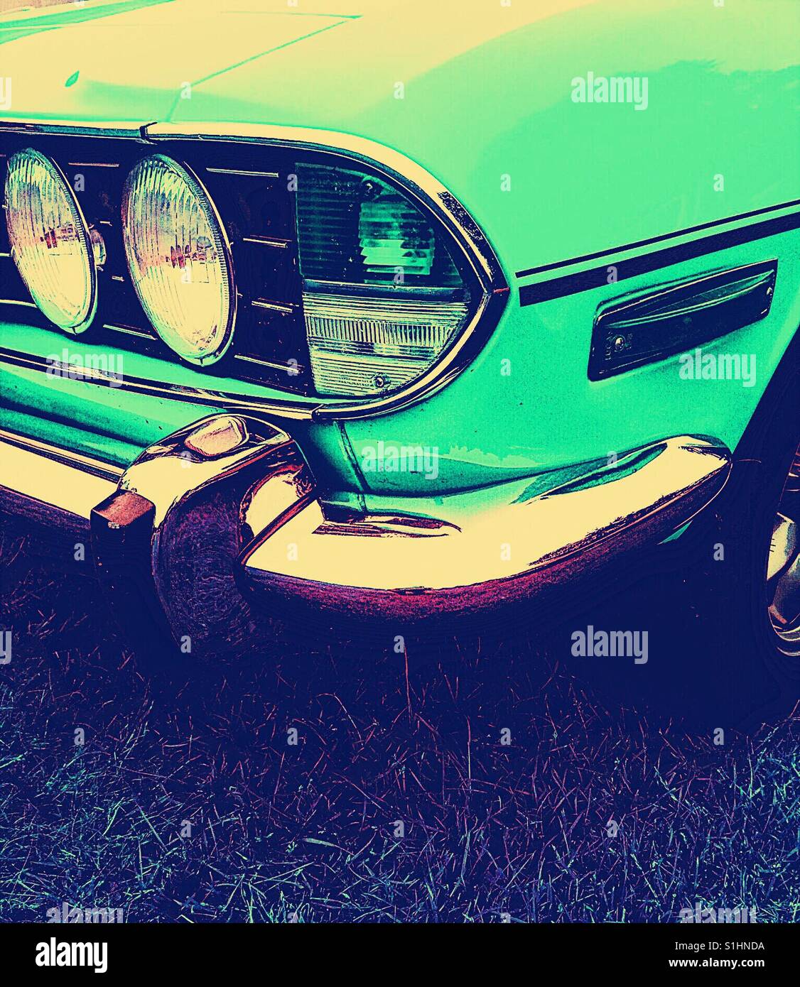 Oldtimer - Smartphone-aufgenommenes Stockfoto