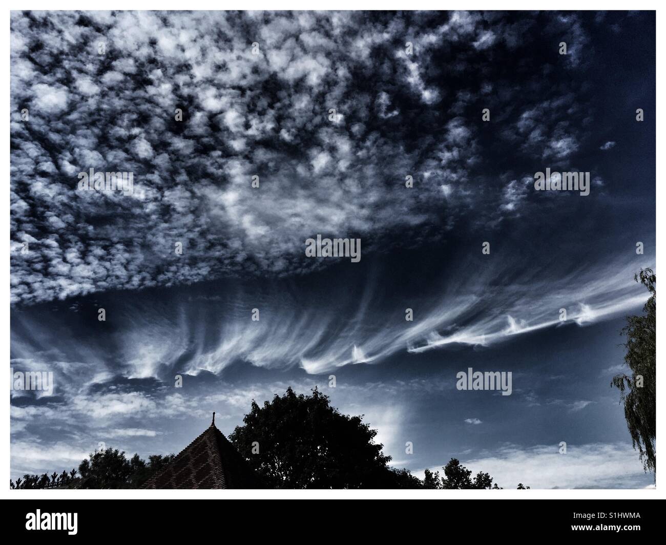 Seltene Wolkengebilde Stockfoto