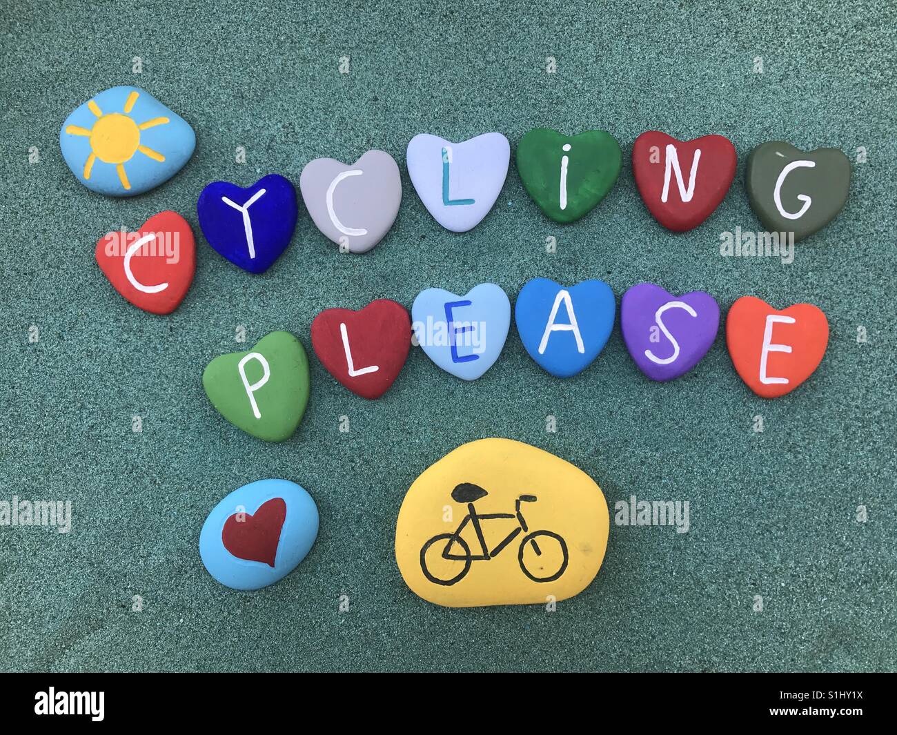 Bitte Radfahren Stockfoto