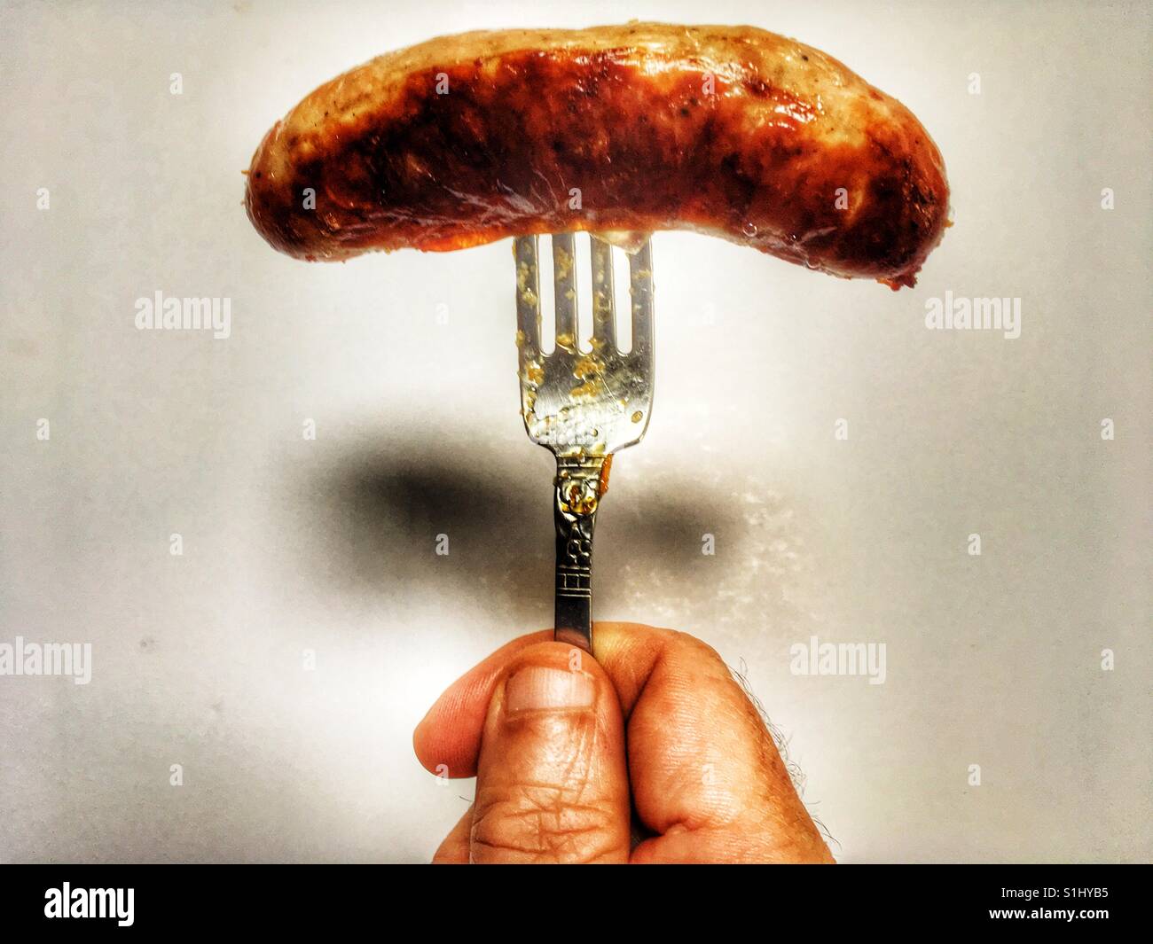 Wurst aus Schweinefleisch Stockfoto