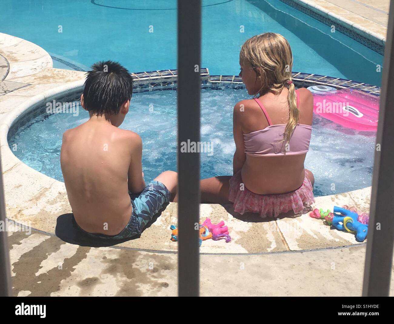 Sommer-Pool-Spaß Stockfoto
