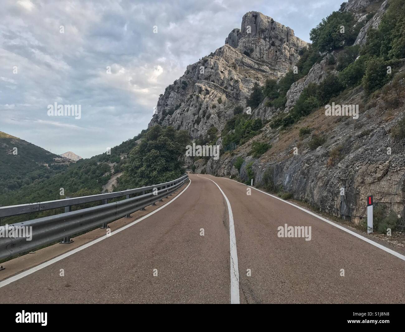 Niemand auf der Straße, Gennargentu National Park Sardinien Stockfoto