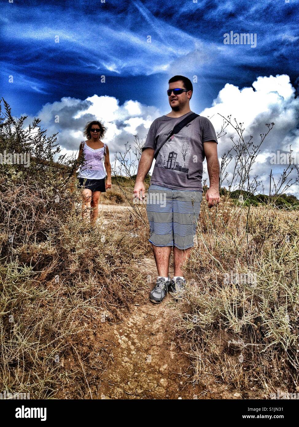 Wandern in der Algarve, Portugal Stockfoto