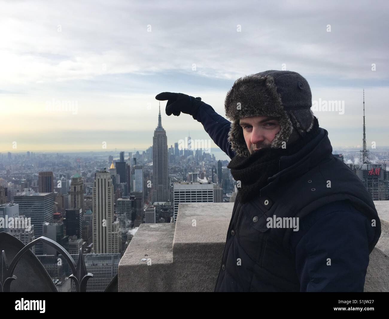 Punkt mit dem Empire State Building Stockfoto