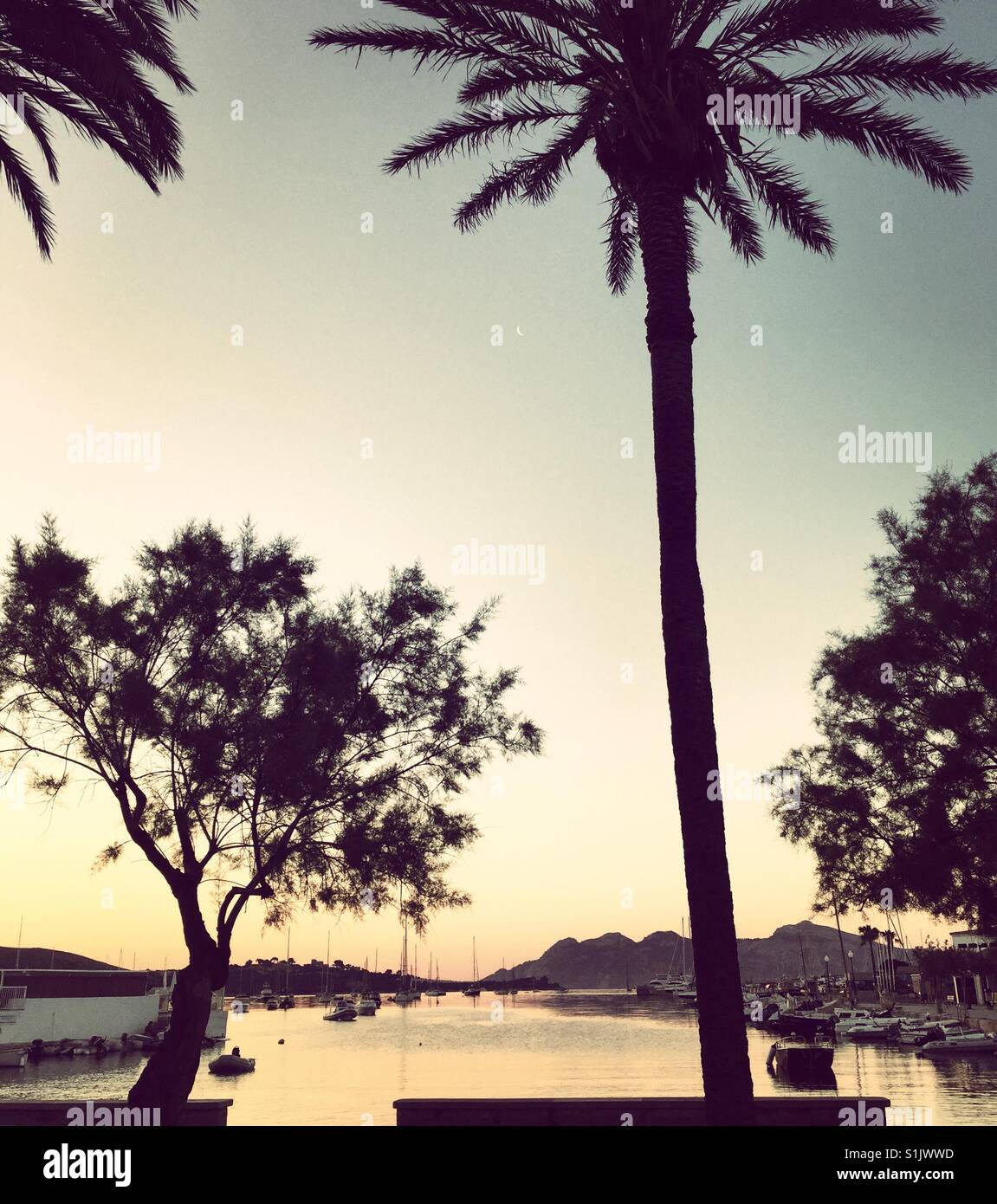 Hafen Pollensa - Smartphone-aufgenommenes Stockfoto