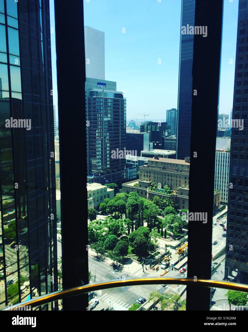 Ein Blick von einer der Aufzüge im the Westin Bonaventure Hotel, Los Angeles, California, Vereinigte Staaten von Amerika Stockfoto