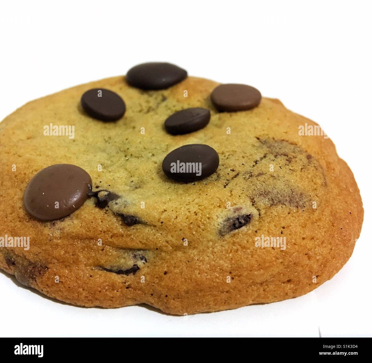 Choc Chip Cookie mit Schokolade einzigen Ursprung Stockfoto
