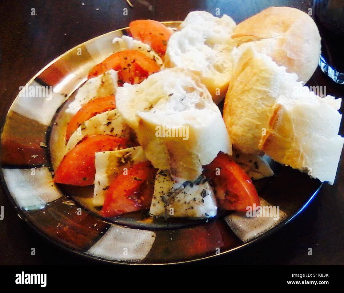 Caprese-Salat Stockfoto