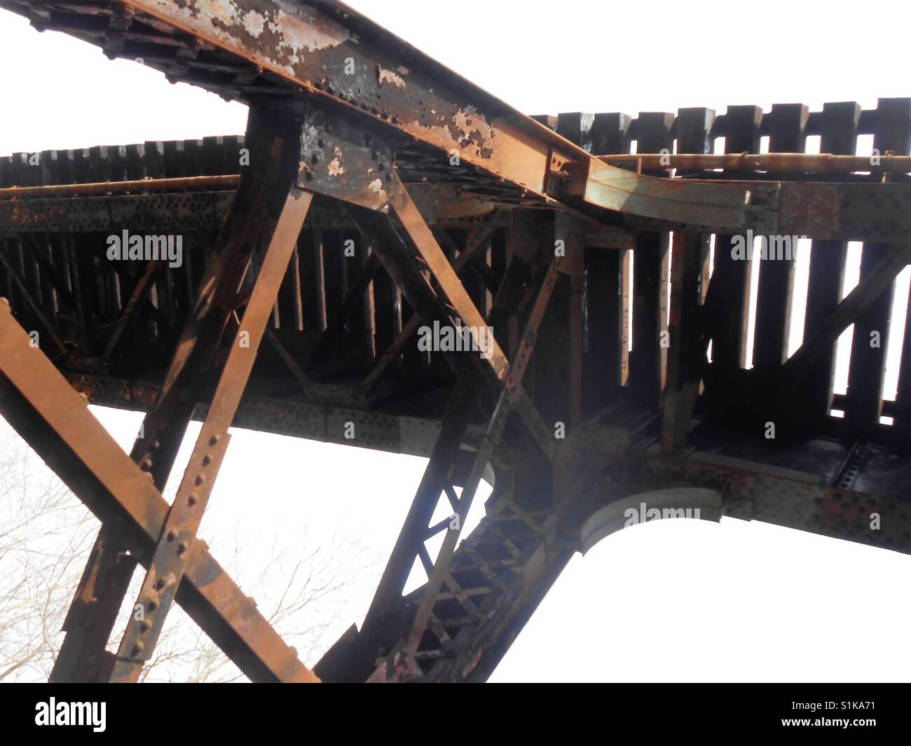 Eisenbahnschienen Stockfoto